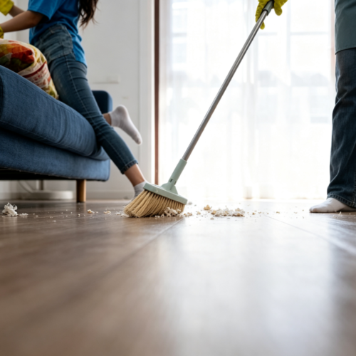 Moving Residue Cleaning